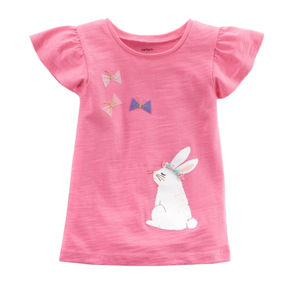 Carter's Bunny Rabbit Graphic Tee Girls 6/6X